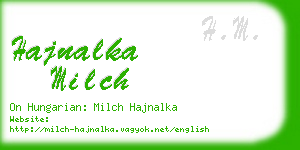 hajnalka milch business card